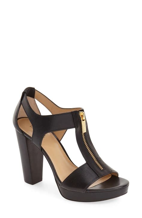 michael michael kors women's berkley zipper platform high heel sandals|michael kors berkley shoes.